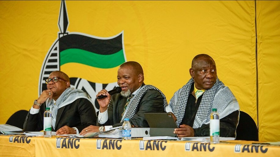 CyrilRamaphosa ANC keffiyeh solidarity