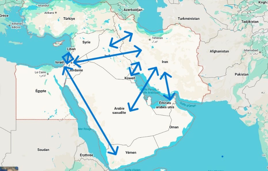 Carte Moyen Orient